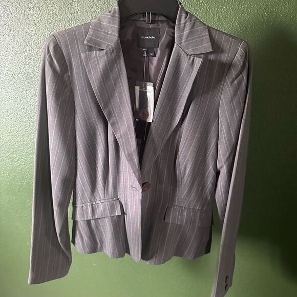 NWT My Michelle Medium Gray Blazer - Picture 1 of 4